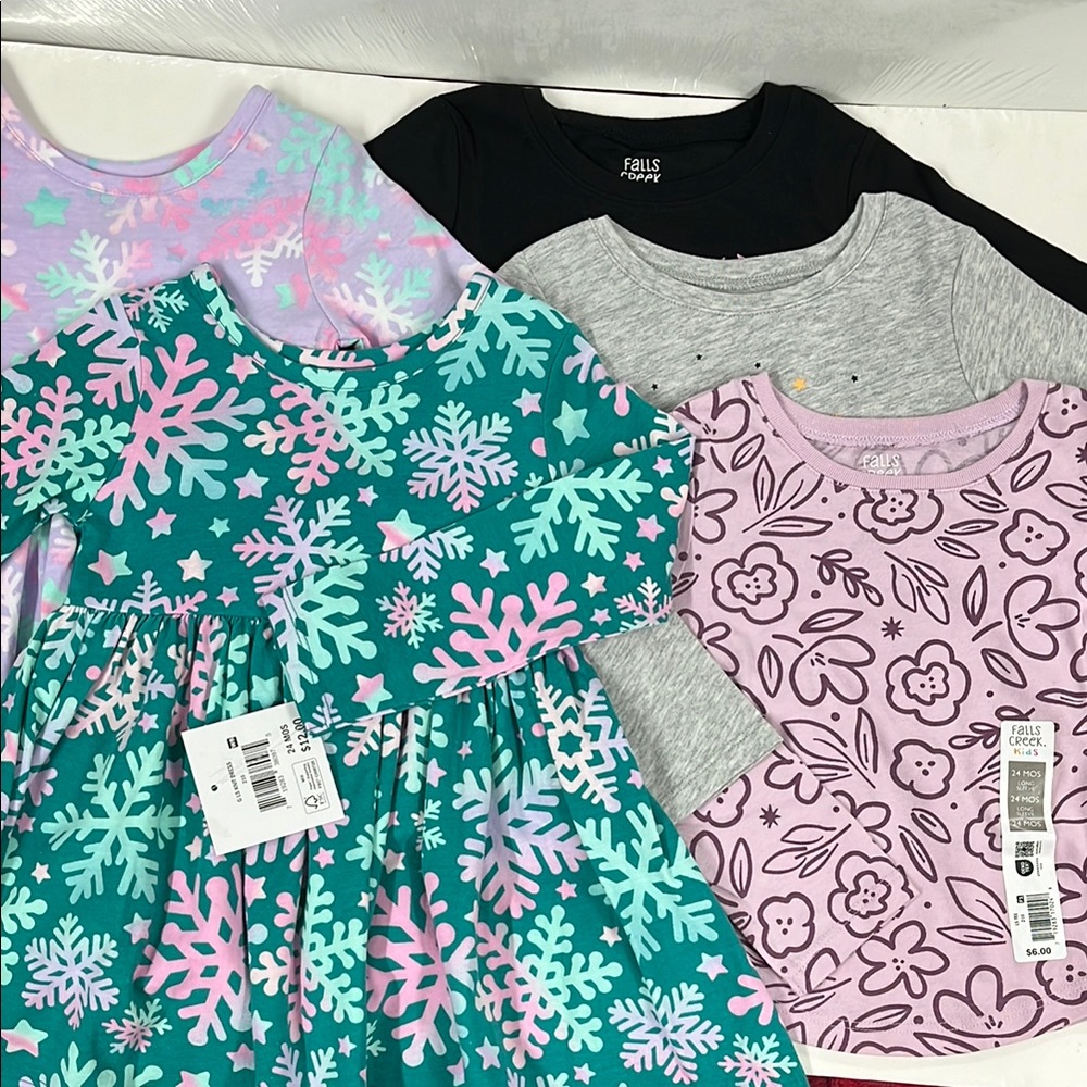 Colorful Kids' Long Sleeve Dresses & Shirts BUNDLE! <5 pcs.> - NWT